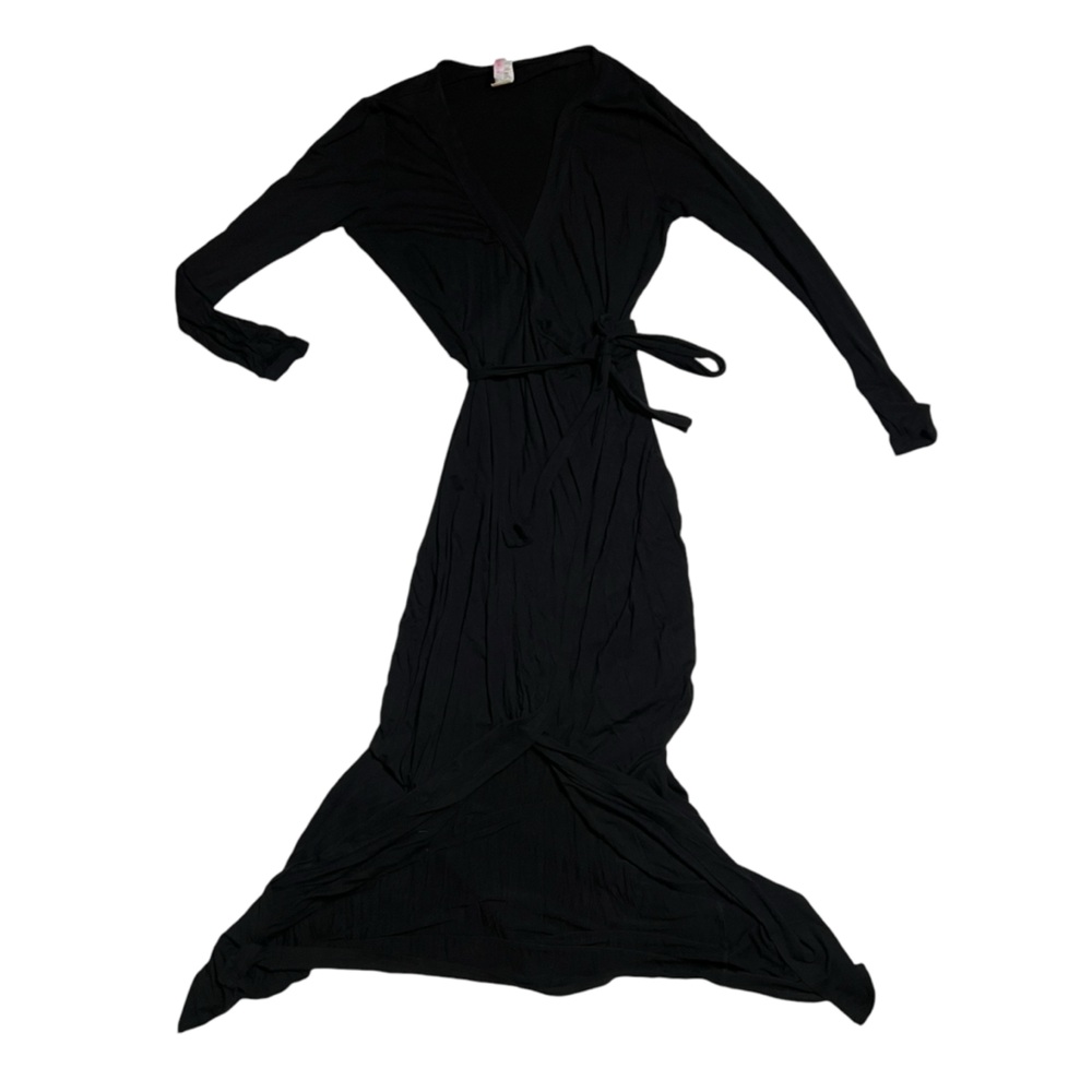 Black Wrap Maxi Dress